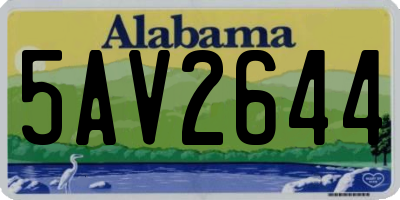 AL license plate 5AV2644