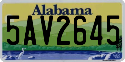 AL license plate 5AV2645