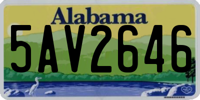 AL license plate 5AV2646
