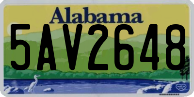 AL license plate 5AV2648