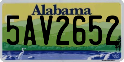 AL license plate 5AV2652