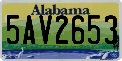 AL license plate 5AV2653