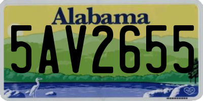 AL license plate 5AV2655