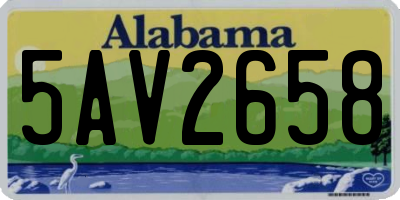 AL license plate 5AV2658