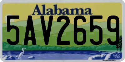 AL license plate 5AV2659