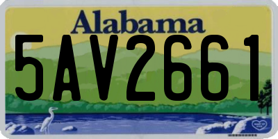 AL license plate 5AV2661