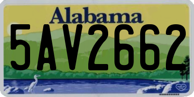 AL license plate 5AV2662