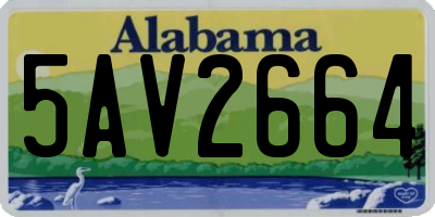 AL license plate 5AV2664