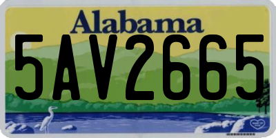 AL license plate 5AV2665