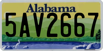 AL license plate 5AV2667