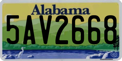 AL license plate 5AV2668