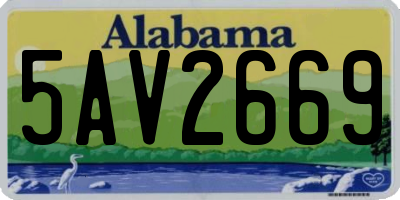 AL license plate 5AV2669