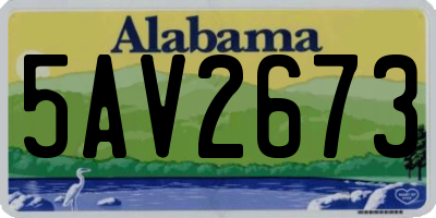 AL license plate 5AV2673