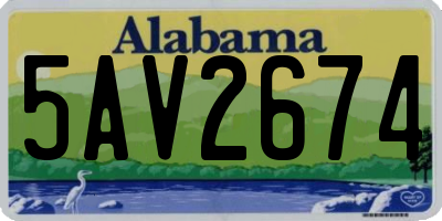 AL license plate 5AV2674