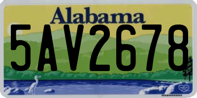 AL license plate 5AV2678