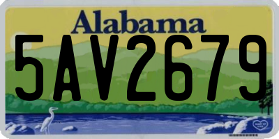 AL license plate 5AV2679