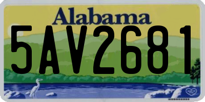 AL license plate 5AV2681