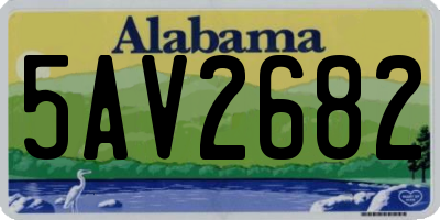 AL license plate 5AV2682