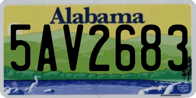 AL license plate 5AV2683