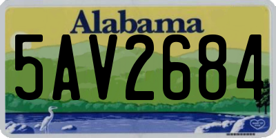 AL license plate 5AV2684