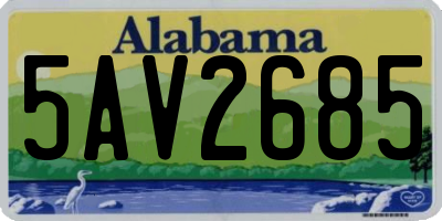 AL license plate 5AV2685