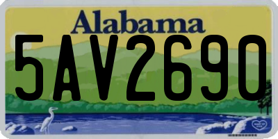 AL license plate 5AV2690