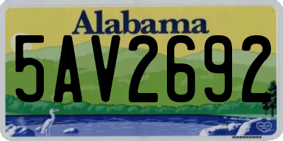 AL license plate 5AV2692