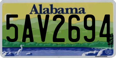 AL license plate 5AV2694