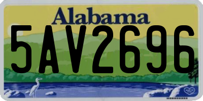 AL license plate 5AV2696