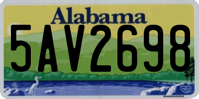 AL license plate 5AV2698