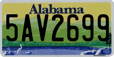 AL license plate 5AV2699