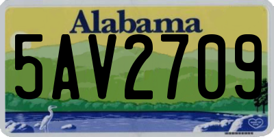 AL license plate 5AV2709