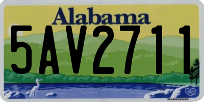 AL license plate 5AV2711