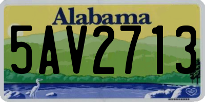 AL license plate 5AV2713