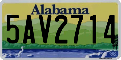 AL license plate 5AV2714