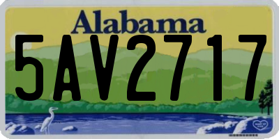 AL license plate 5AV2717