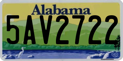 AL license plate 5AV2722
