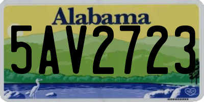 AL license plate 5AV2723