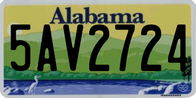 AL license plate 5AV2724