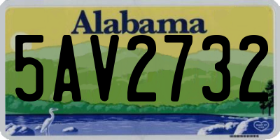 AL license plate 5AV2732