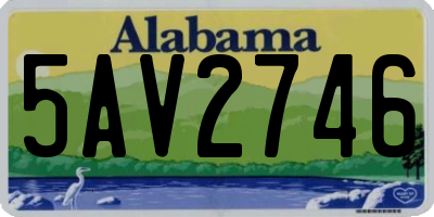 AL license plate 5AV2746