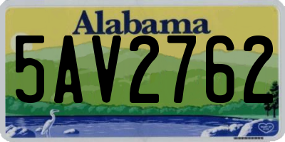 AL license plate 5AV2762