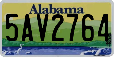 AL license plate 5AV2764