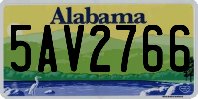 AL license plate 5AV2766