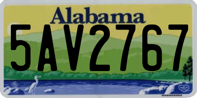 AL license plate 5AV2767