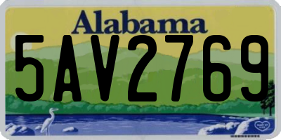 AL license plate 5AV2769