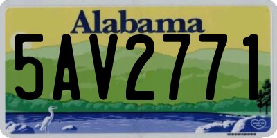 AL license plate 5AV2771