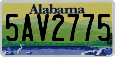 AL license plate 5AV2775