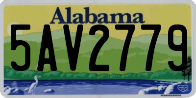 AL license plate 5AV2779