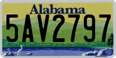 AL license plate 5AV2797